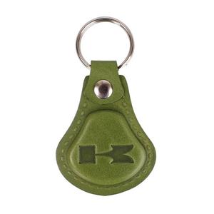 Leren sleutelhanger Kawasaki groen