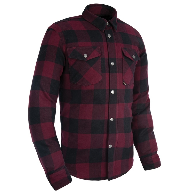 Oxford Kickback 2.0 motorshirt rood en zwart uitverkoop