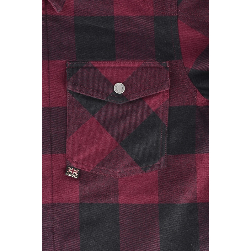Oxford Kickback 2.0 motorshirt rood en zwart uitverkoop