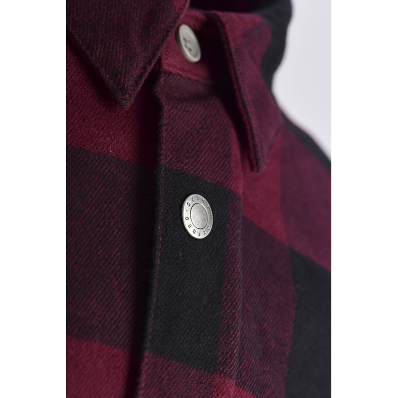 Oxford Kickback 2.0 motorshirt rood en zwart uitverkoop