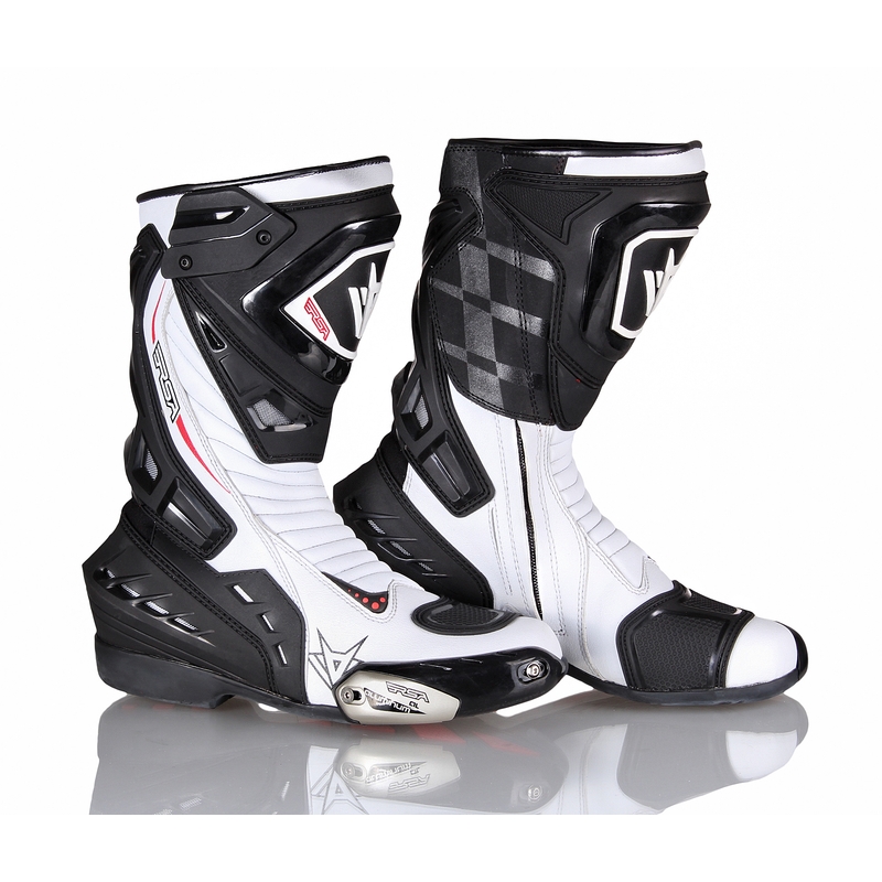Motorlaarzen RSA GP-01 zwart en wit