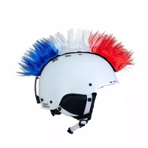 Mohawk blauw-wit-rode helmmuts