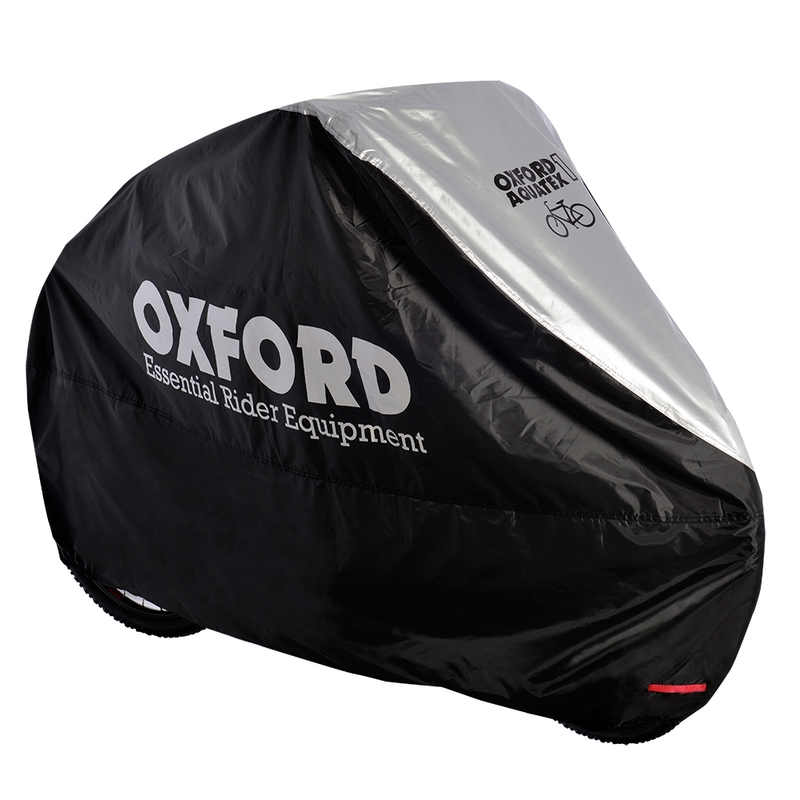 Oxford Aquatex fietszeil zwart-zilver