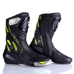 Street Racer GTR zwart-fluo gele motorlaarzen