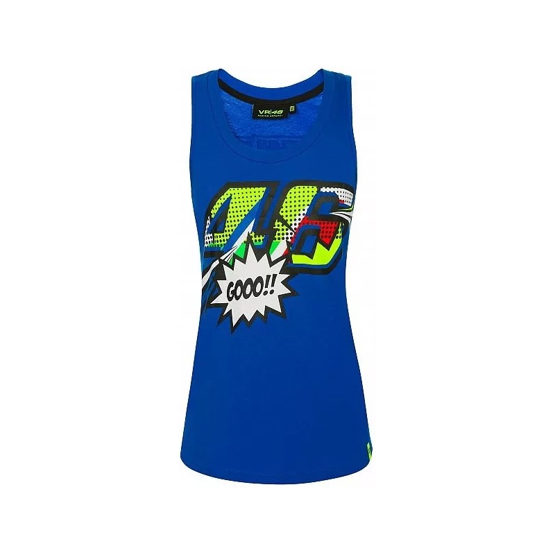 Damestanktop VR46 Valentino Rossi POP ART blauw