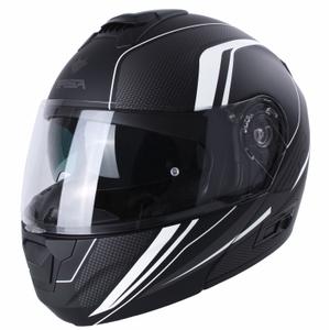 RSA Rival zwart-grijs-wit opklapbare motorhelm