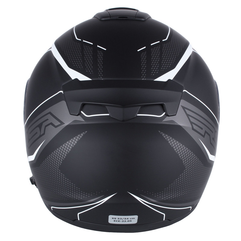 RSA Rival zwart-grijs-wit opklapbare motorhelm uitverkoop