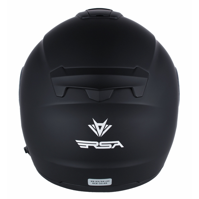 RSA Rival flip-up motorhelm, matzwart