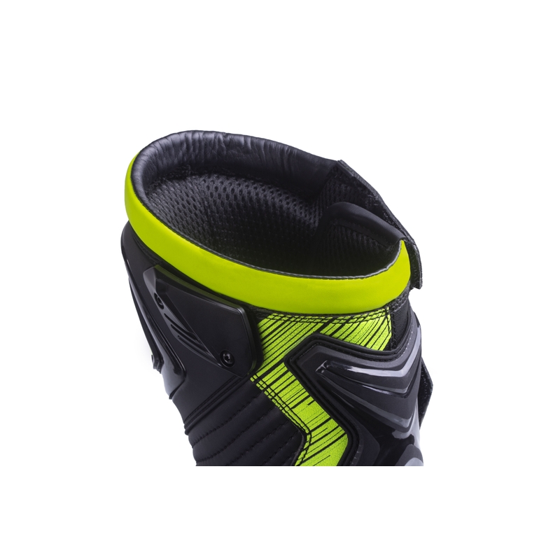 Street Racer Zwart-Fluo Geel Motorlaarzen
