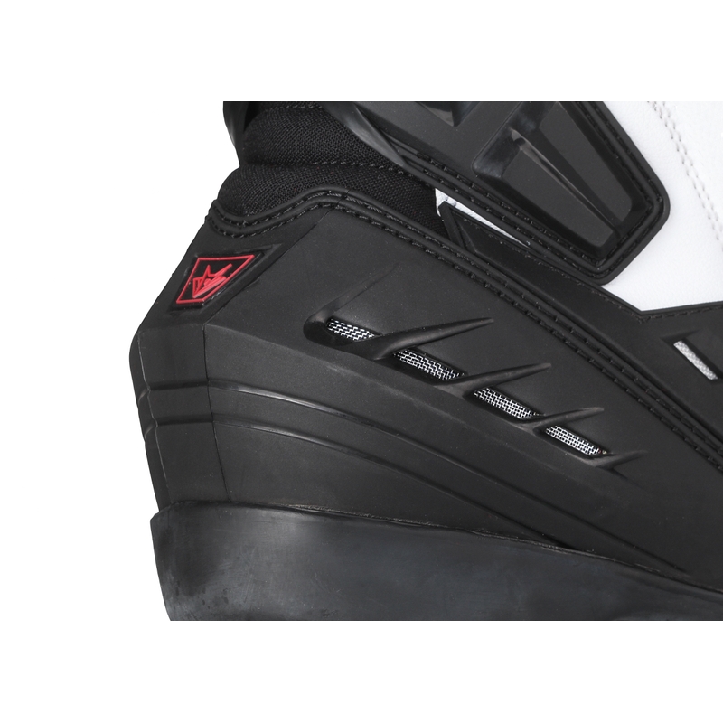 Motorlaarzen RSA GP-01 zwart en wit
