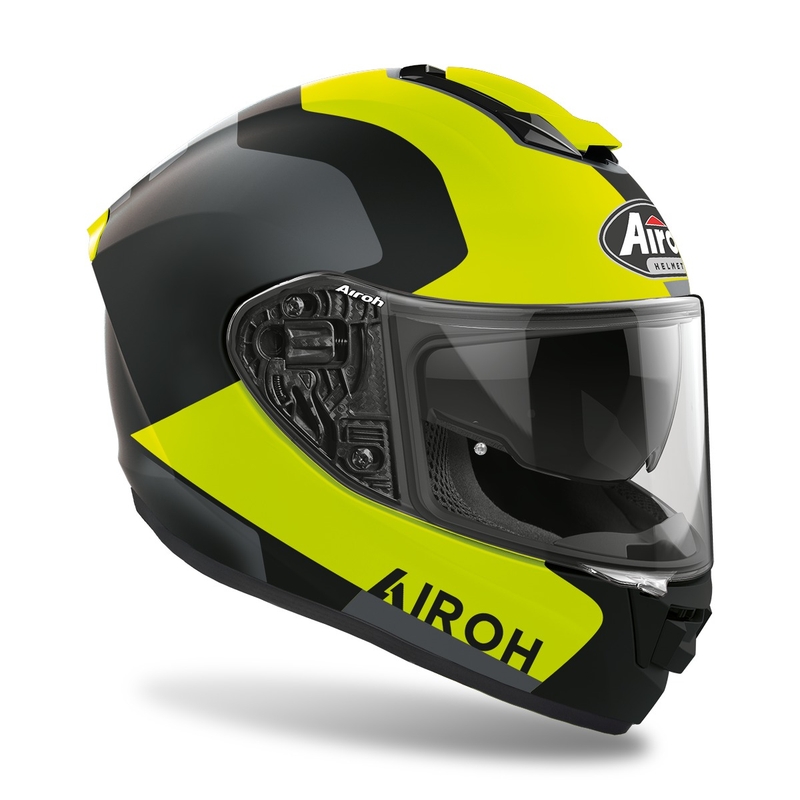 Integraal motorhelm Airoh ST.501 Dock 2022 fluo geel mat uitverkoop