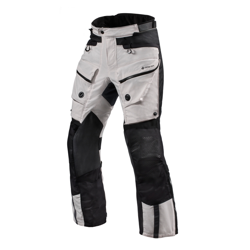 Revit Defender 3 GTX motorbroek zilver-zwart cropped