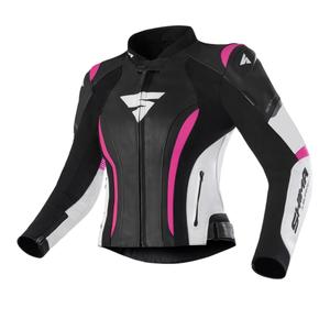 Shima Miura 2.0 zwart, wit en roze motorjack voor dames