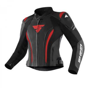 Shima Miura 2.0 zwart met rood motorjack voor dames