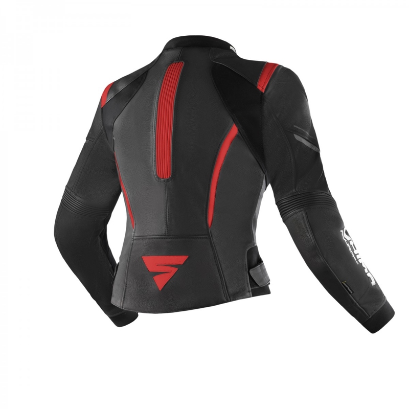 Dames motorjack Shima Miura 2.0 zwart-rood
