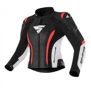 Dames Shima Miura 2.0 Zwart-Wit-Fluorrood Motorjack