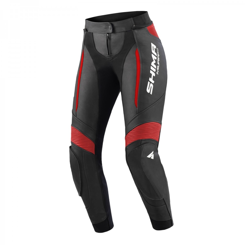 Shima Miura 2.0 zwart/rood motorbroek voor dames