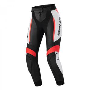 Shima Miura 2.0 zwart-wit-fluorode motorbroek voor dames