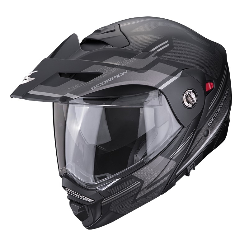 Motorhelm SCORPION ADX-2 CARRERA mat zwart-zilver