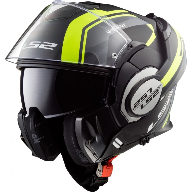 Překlápěcí přilba LS2 FF399 Valiant Line černo-fluo žlutá - II. jakost