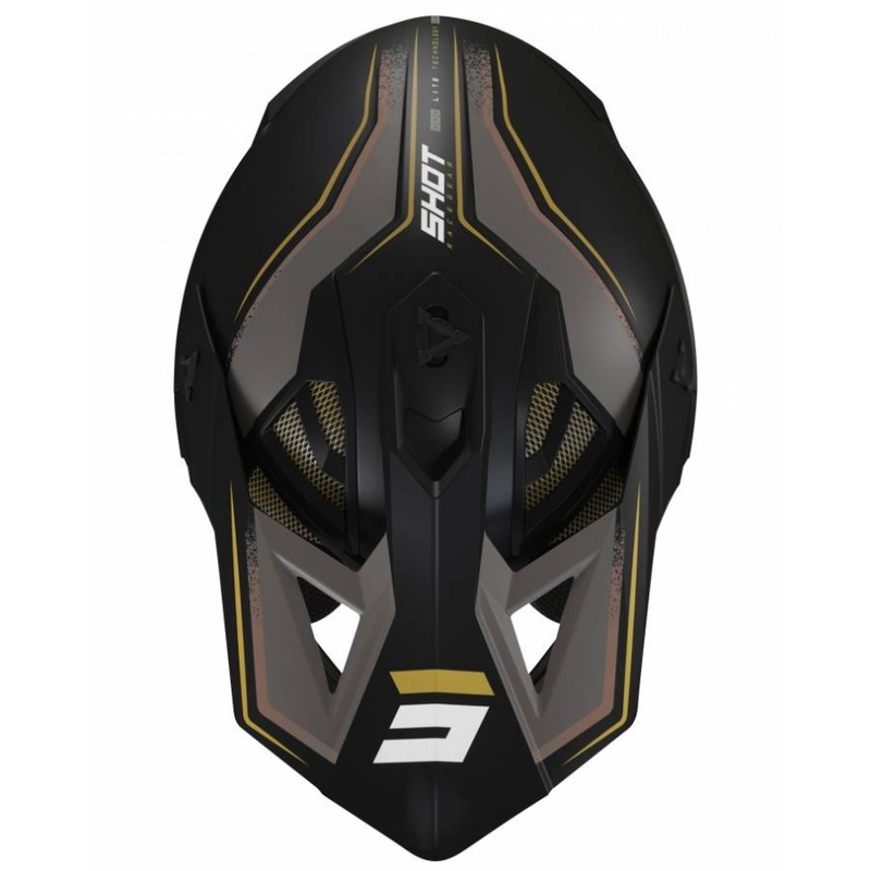 Motorcrosshelm Shot Lite Prism zwart-goud uitverkoop