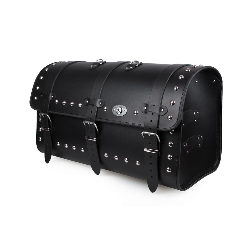 Chopper RSA-8B leren motorkoffer met slot