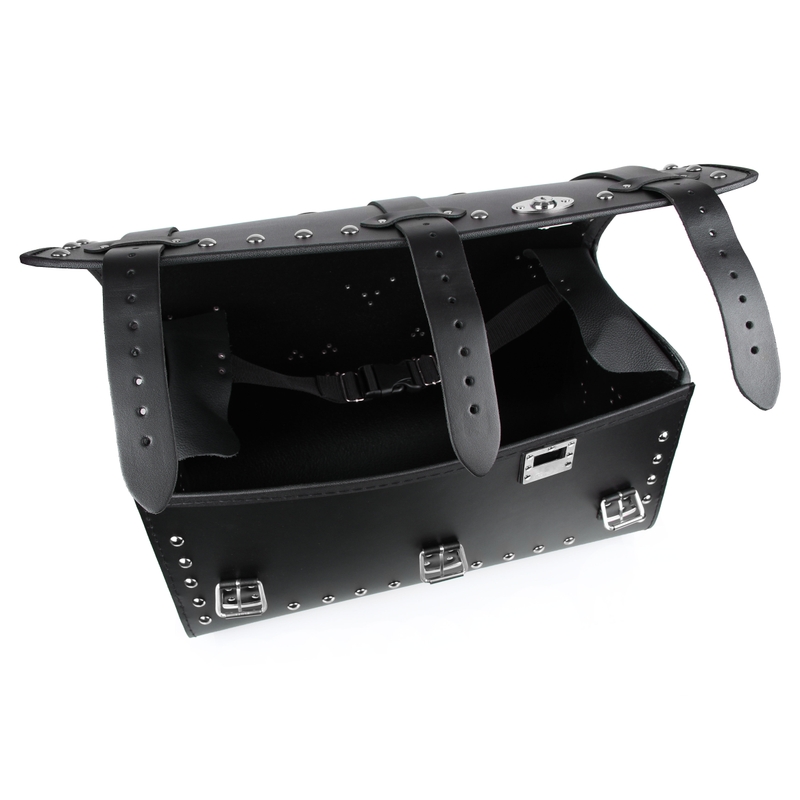 Chopper RSA-8B leren motorkoffer met slot
