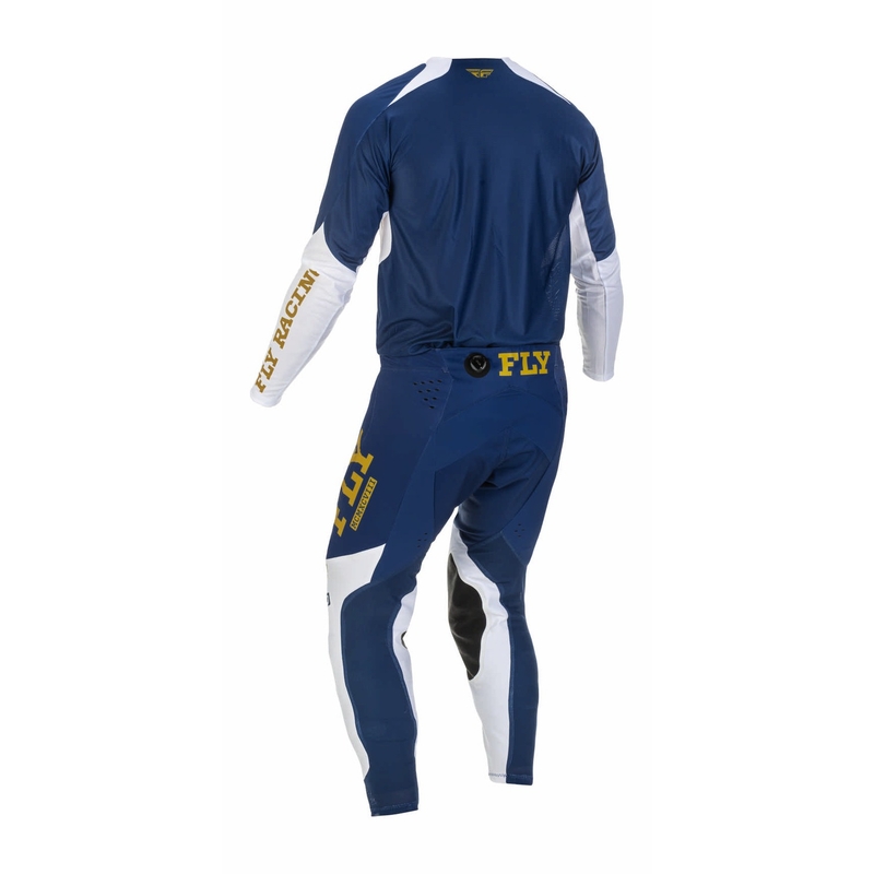 Motokrosové kalhoty FLY Racing Evolution DST 2022 modro-bílo-zlaté
