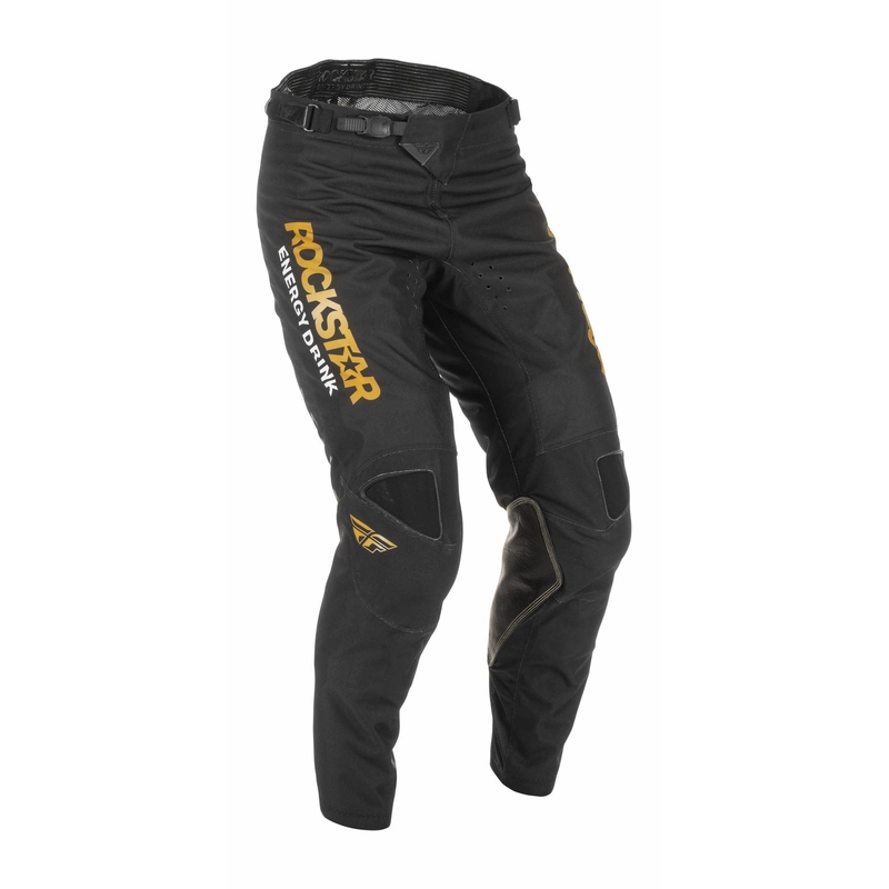 Motorcrossbroek FLY Racing Kinetic Rockstar 2022 goud-zwart uitverkoop