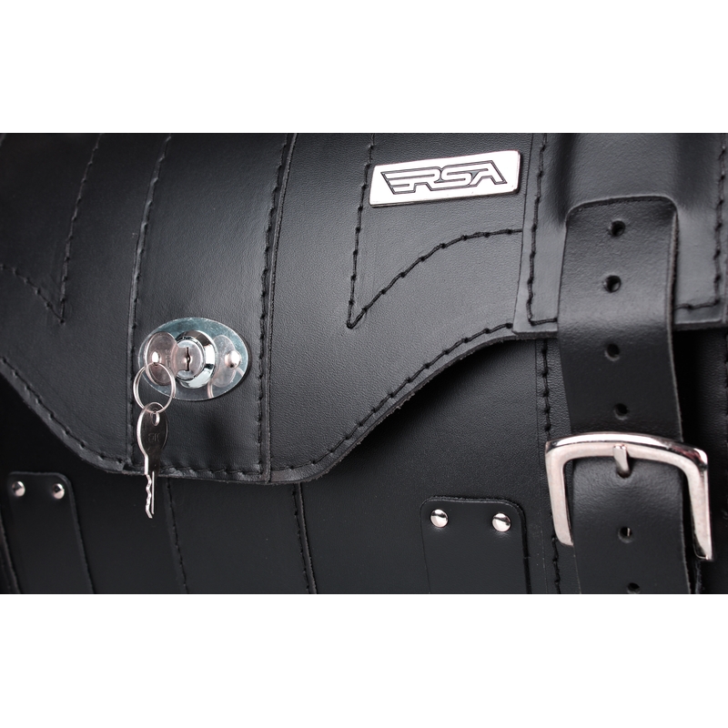 Chopper RSA-15A leren motorkoffer met slot