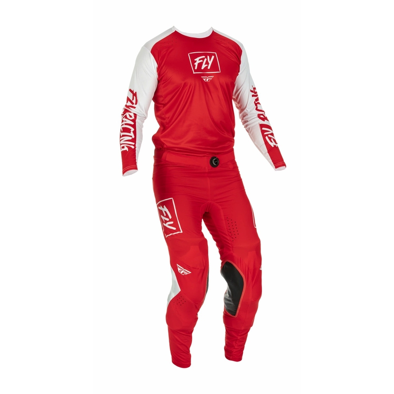 Motokrosové kalhoty FLY Racing Lite 2022 bílo-červené