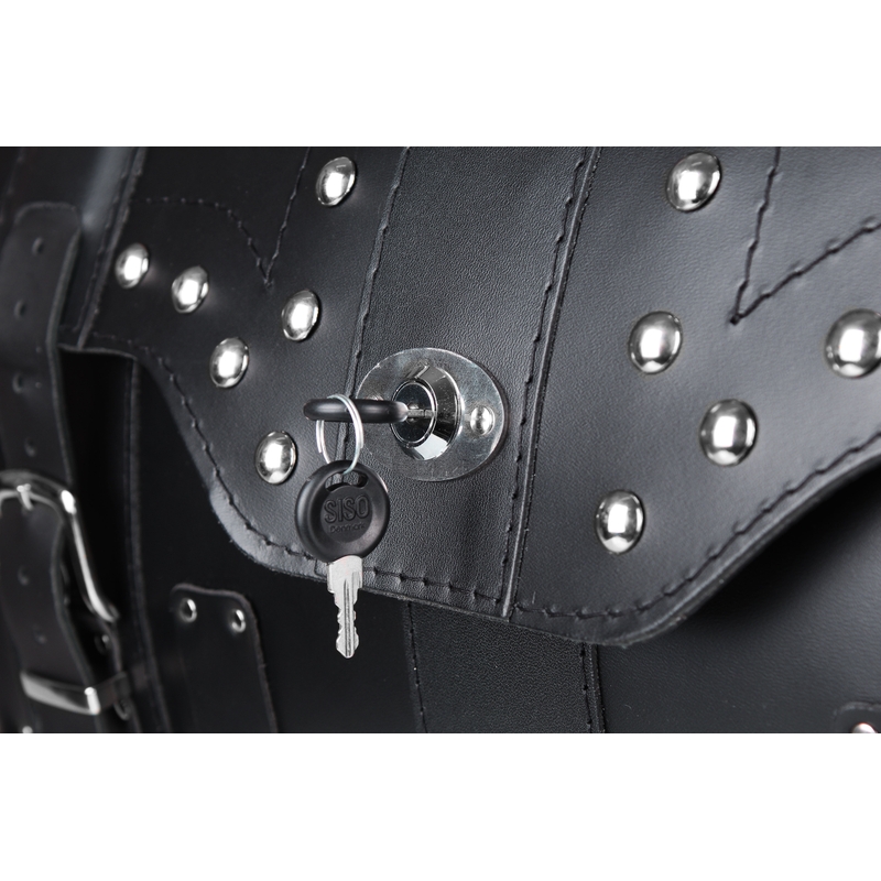 Chopper RSA-16B leren motorkoffer met slot