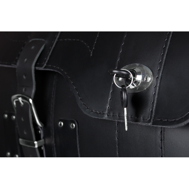 Chopper RSA-16A leren motorkoffer met slot