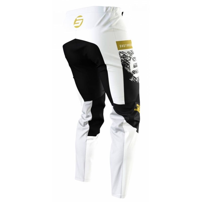 Motokrosové kalhoty Shot Devo Roll bílo-černo-zlaté výprodej