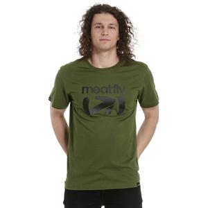 T-shirt Meatfly Podium groen uitverkoop