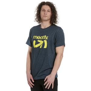 T-shirt Meatfly Podium donkerblauw uitverkoop