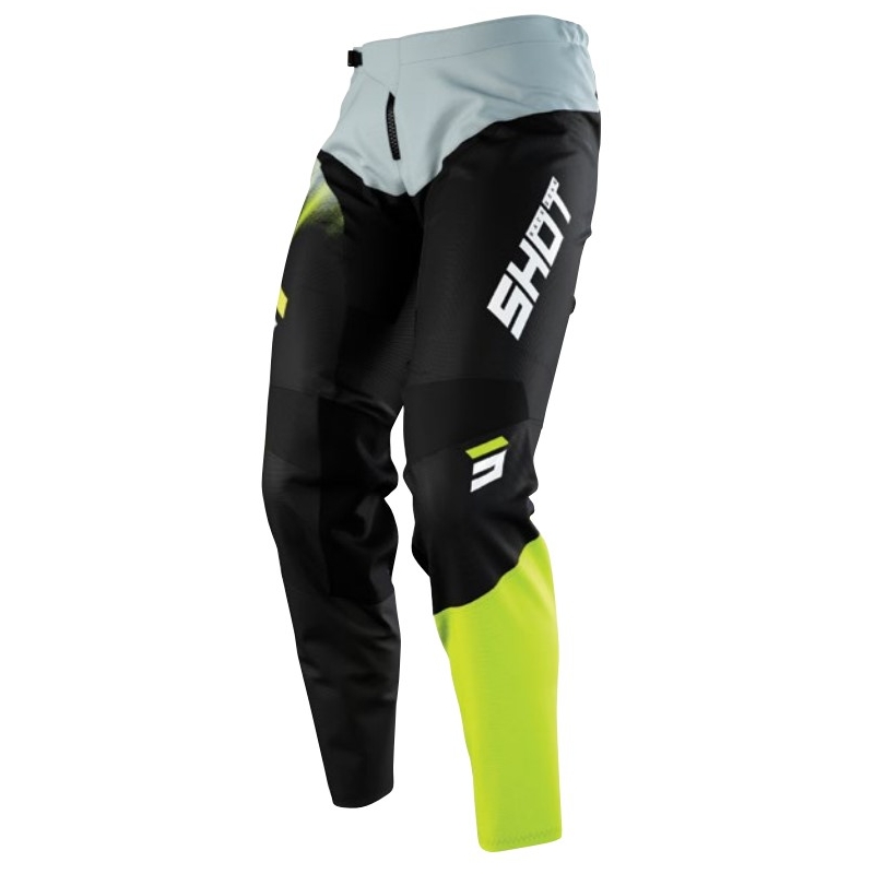 Dětské motokrosové kalhoty Shot Devo Versus černo-fluo žluto-šedé výprodej