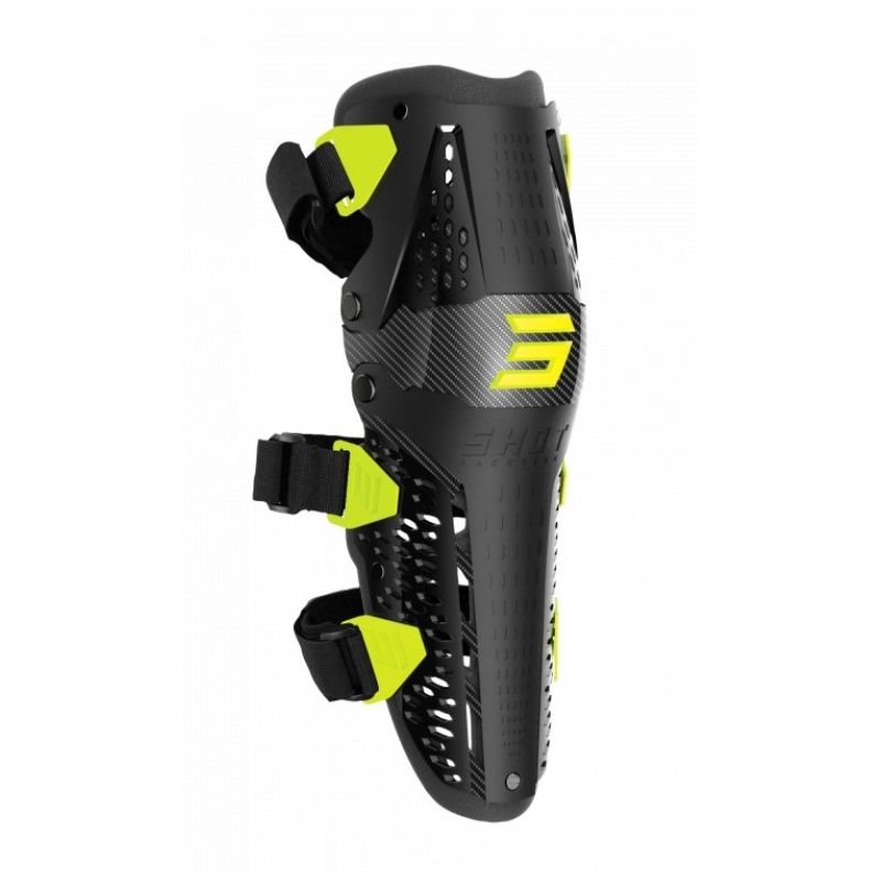 Kniebeschermers Shot Airflow zwart-fluogeel