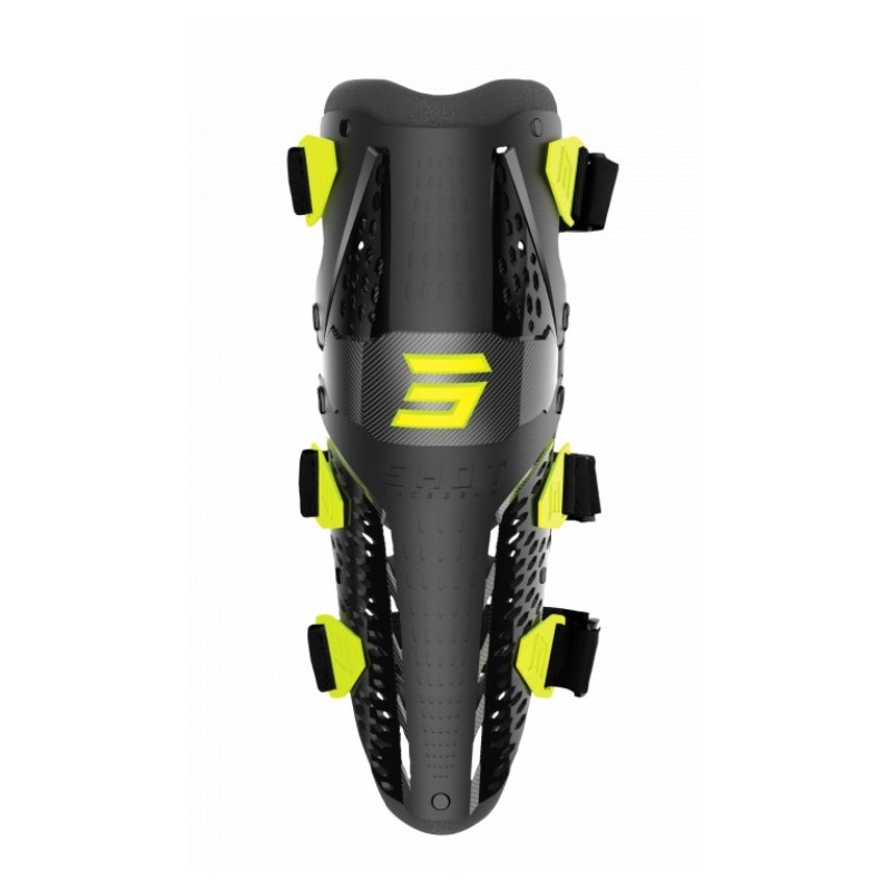 Kniebeschermers Shot Airflow zwart-fluogeel