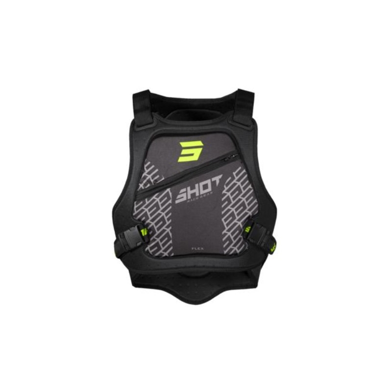 Kinderbeschermingsvest Shot Armor zwart-fluogeel uitverkoop