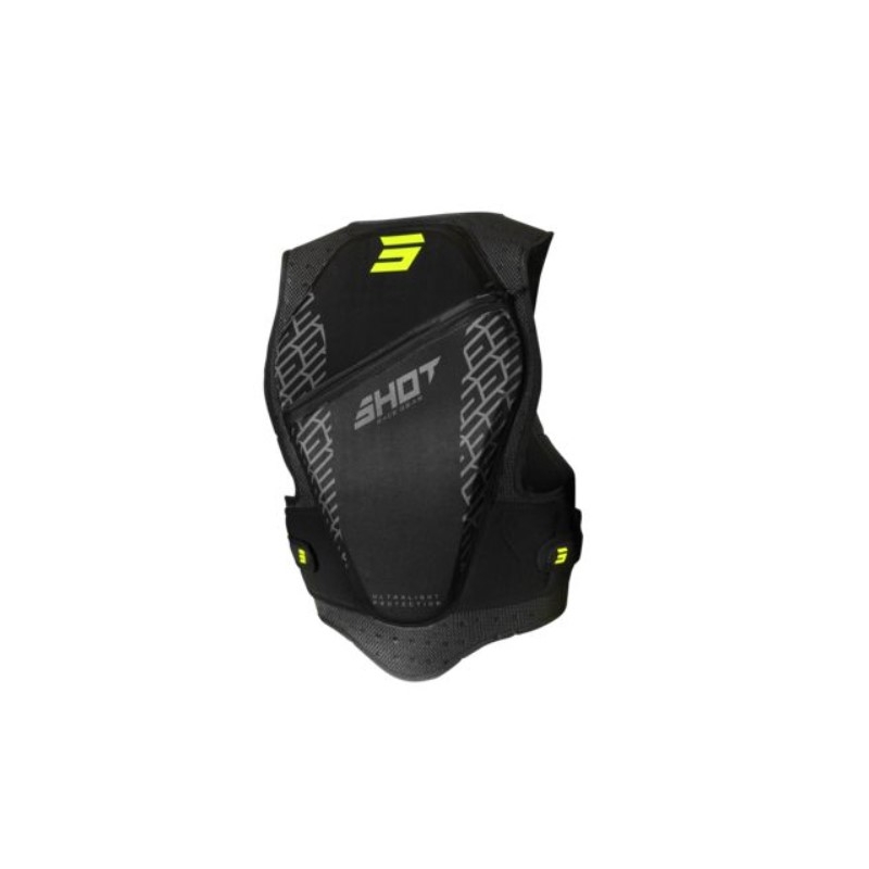 Kinderbeschermingsvest Shot Armor zwart-fluogeel uitverkoop