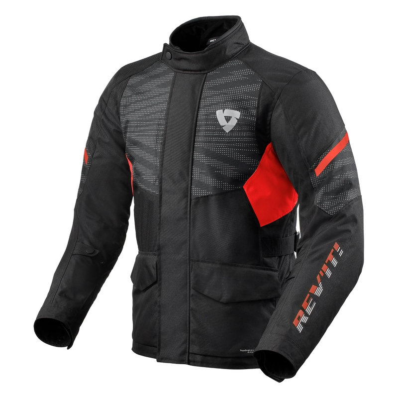 Revit Duke H2O motorjas zwart en rood uitverkoop