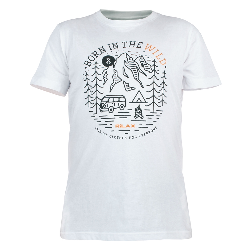 Heren T-shirt Rilax Morik wit uitverkoop