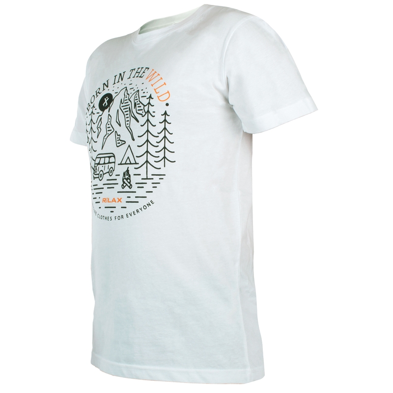 Heren T-shirt Rilax Morik wit uitverkoop