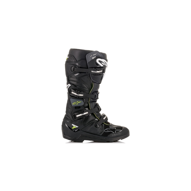 Alpinestars Tech 7 Enduro Drystar Motorlaarzen Zwart-Grijs-Fluo Geel