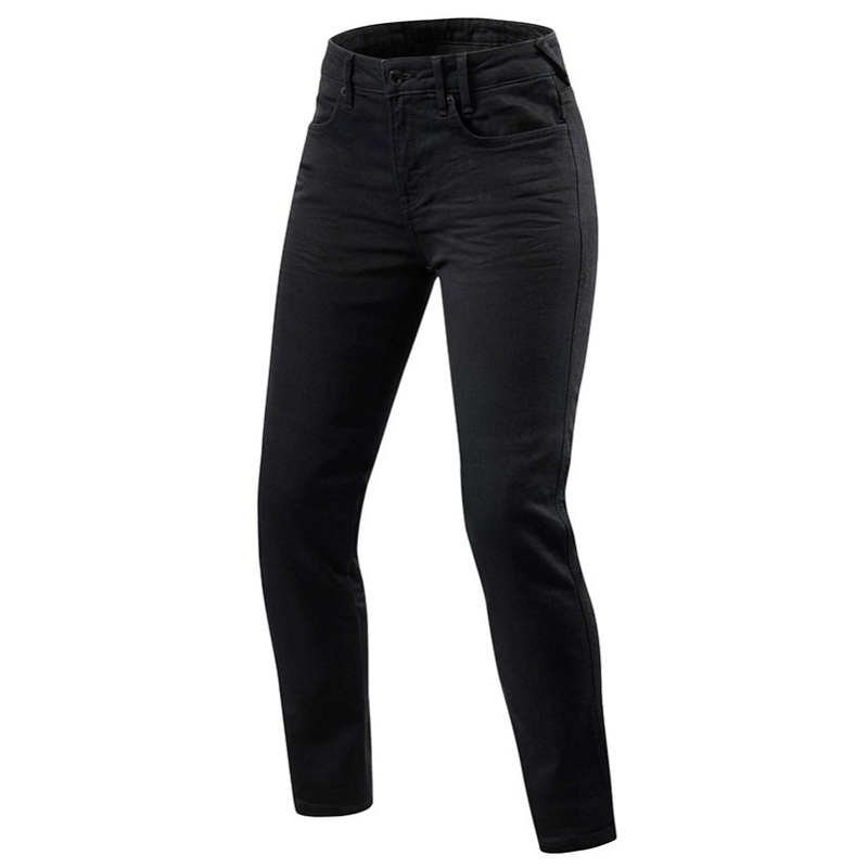 Dames Revit Maple 2 SK Black Cropped Motorcycle Jeans uitverkoop