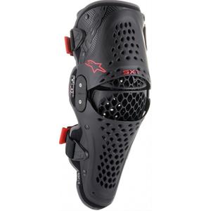 Alpinestars SX-1 V2 zwart en rode kniebeschermers
