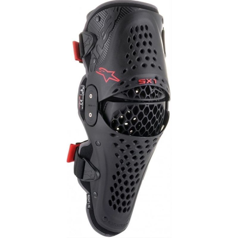 Alpinestars SX-1 V2 kniebeschermers zwart-rood