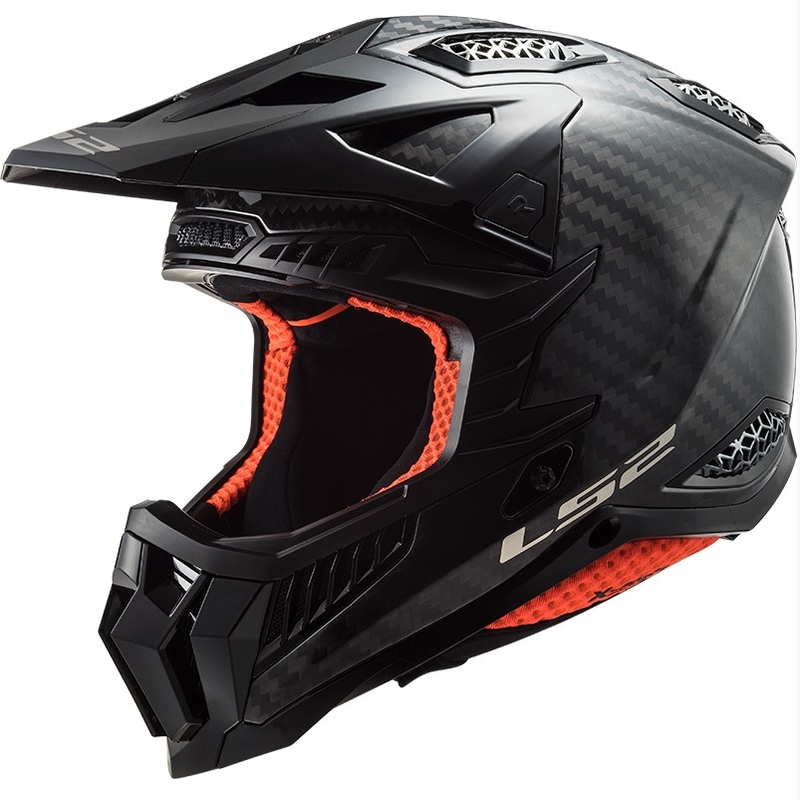 Motorcrosshelm LS2 MX703 X-Force Solid Carbon zwart