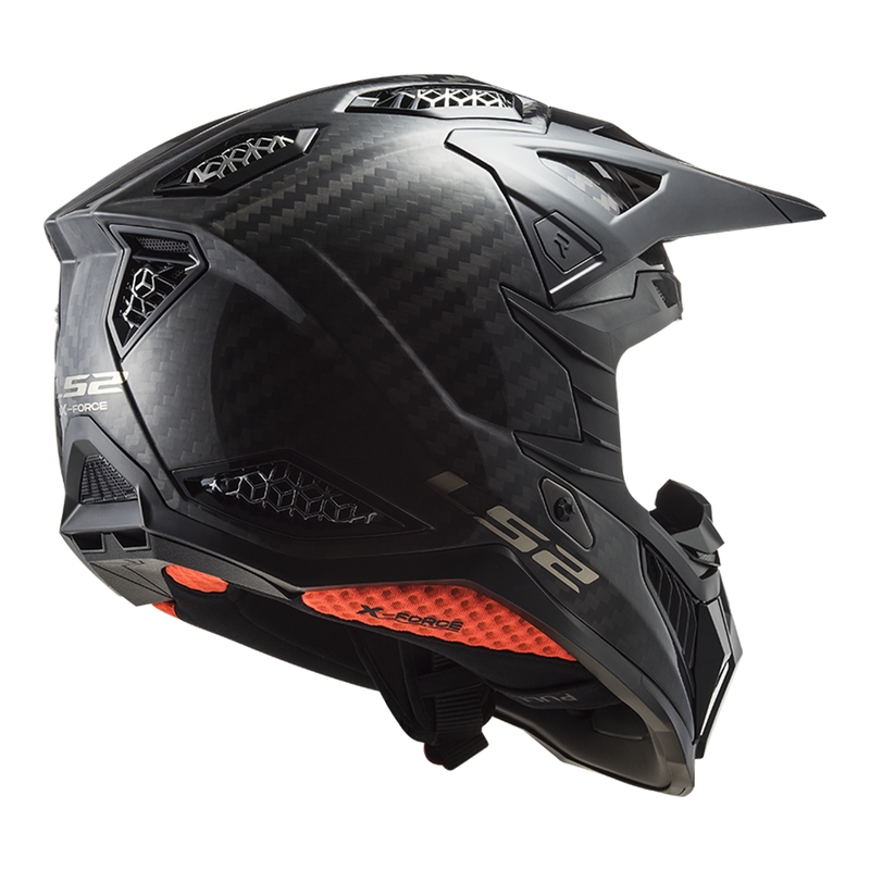 Motorcrosshelm LS2 MX703 X-Force Solid Carbon zwart